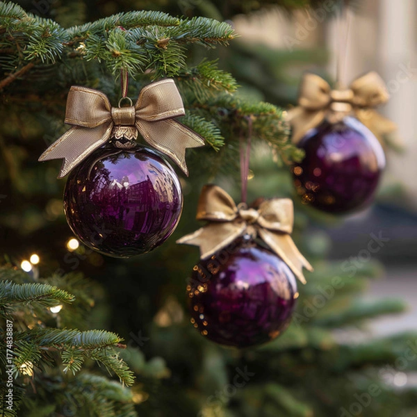 Fototapeta christmas tree decorations