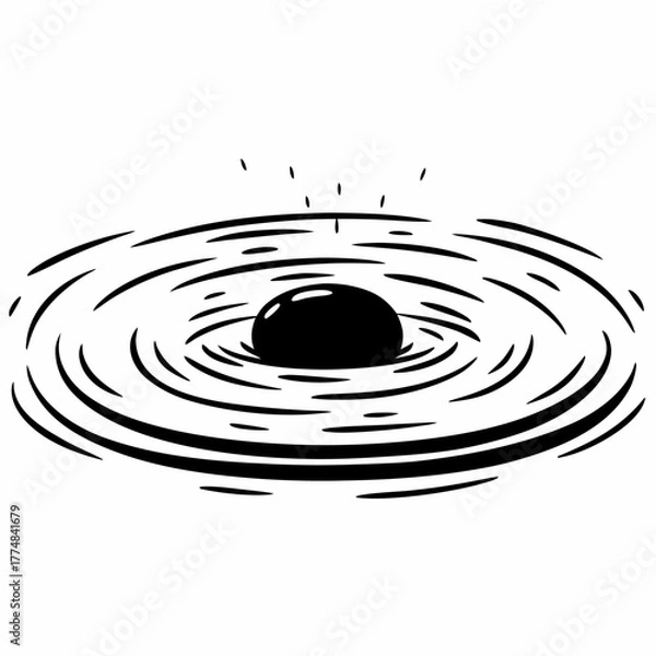 Obraz water splash isolated on white