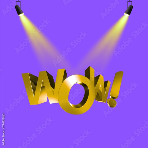 Fototapeta Vector Text Illustration For WOW.
