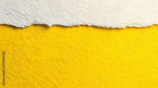 Fototapeta Vibrant Yellow Paper Poster Showcasing the Journey of Overcoming Perfectionism for Business Communications