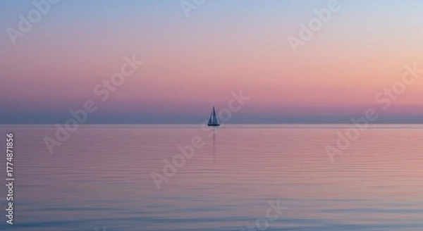 Obraz Calm ocean horizon at dawn minimalist seascape
