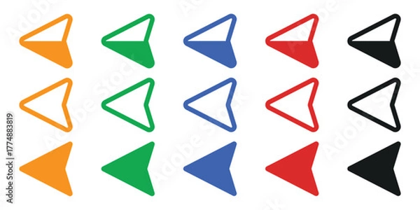 Fototapeta colorful origami arrows seamless geometric pattern background