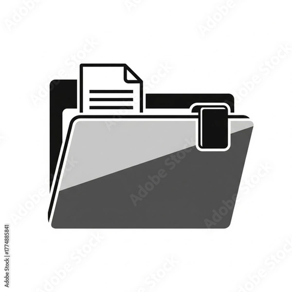 Fototapeta folder with documents