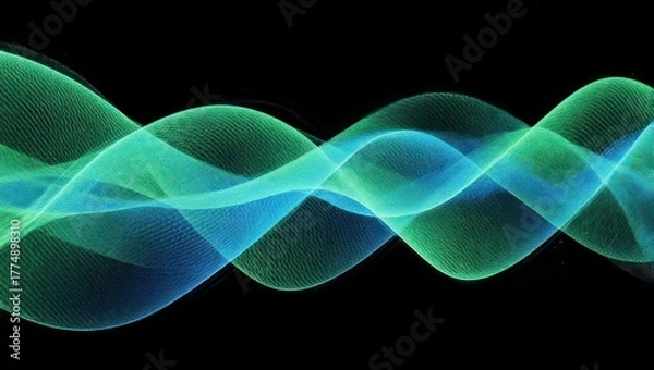 Fototapeta Abstract Waves of Light - A Mesmerizing Dance of Color and Form.