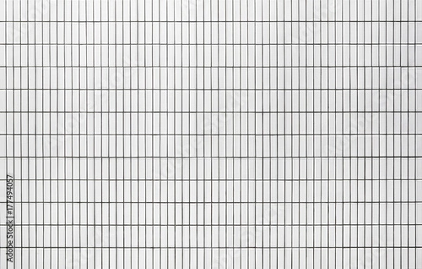 Obraz pattern of vertical white rectangle tile for background