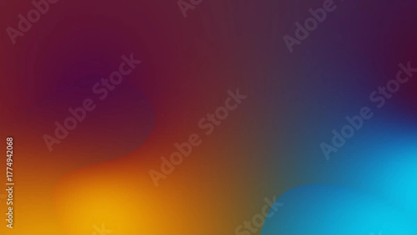Obraz Vibrant Abstract Gradient Background With Warm Orange To Cool Blue Tones