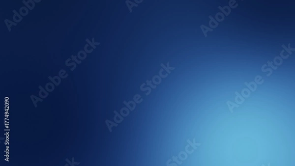 Obraz Deep Blue Gradient Background With Soft Light And Calm Mood For Design Projects