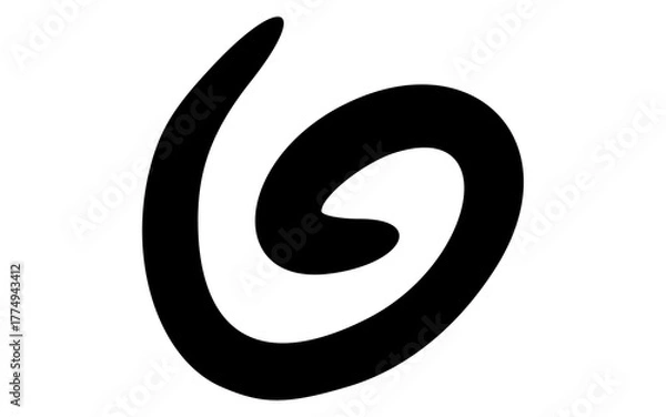 Fototapeta Cute Hand Drawn Outline Snail Animal Doodle Vector Icon