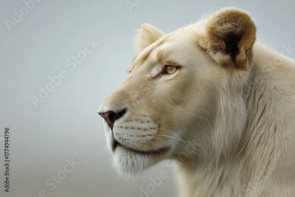 Fototapeta portraits of top  unique animals set against minimalistic background with soft bokeh effects