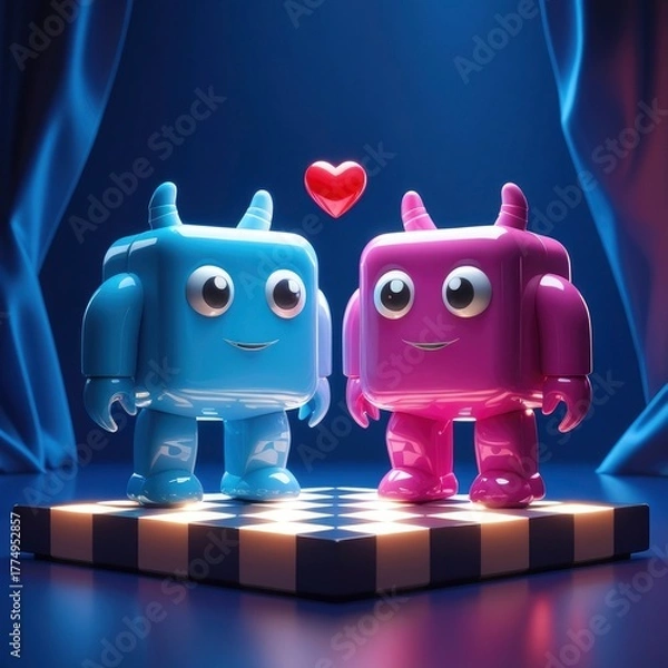 Obraz funny cartoon android