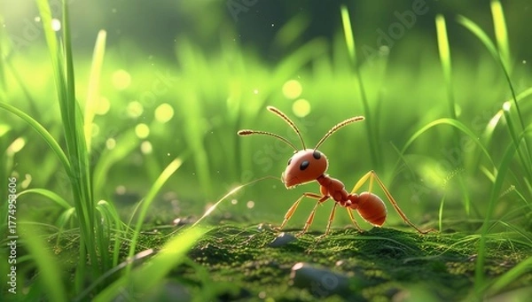 Obraz ant on grass