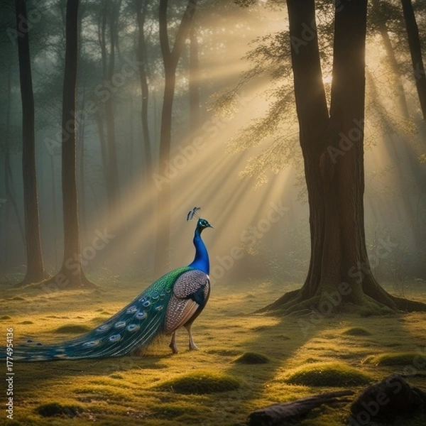 Obraz peacock in the park