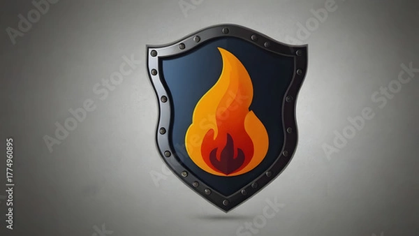 Obraz Firewall Shield Icon A Symbol of Protection and Security in the Digital World