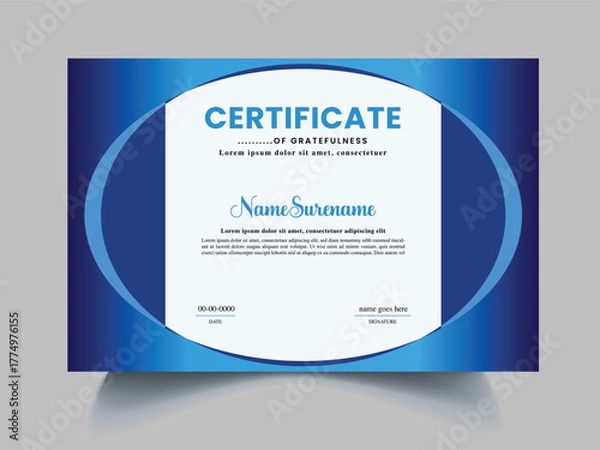 Obraz unique certificate design template