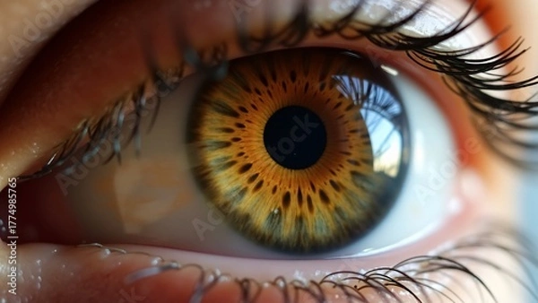 Fototapeta Macro Shot Of A Hazel Eye