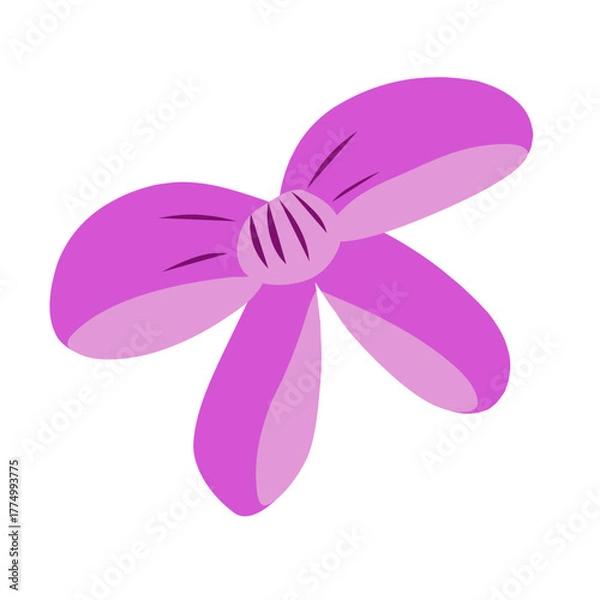 Obraz pink ribbon flower isolated on white