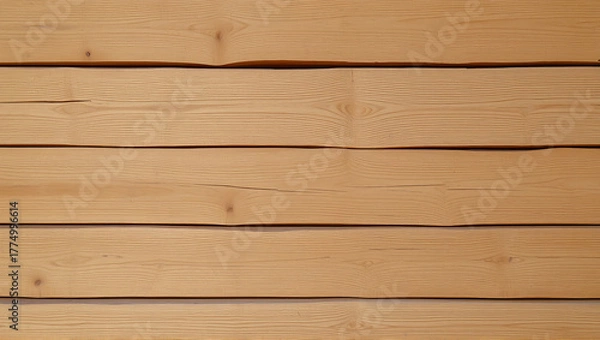 Fototapeta The image displays a wooden wall made up of multiple planks joined together