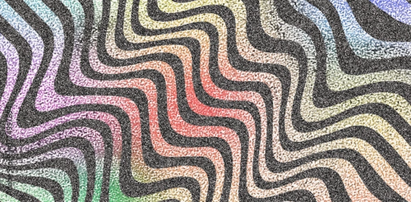 Obraz Grungy Psychedelic Rainbow Wavy Pattern Background