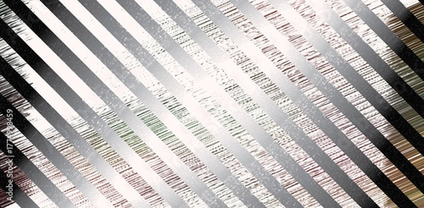 Obraz Grungy Diagonal Stripes Background with Grainy Metallic Texture and Light Leaks