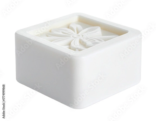 Obraz Empty Square Soap Mold Isolated on White Background