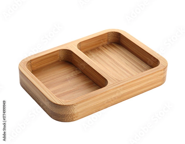 Obraz Wooden Soap Tray/Dish Isolated on White Background