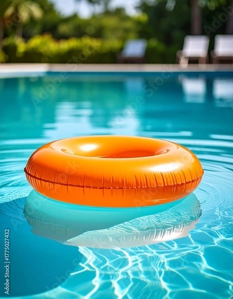 Obraz Buoyant ring in blue pool