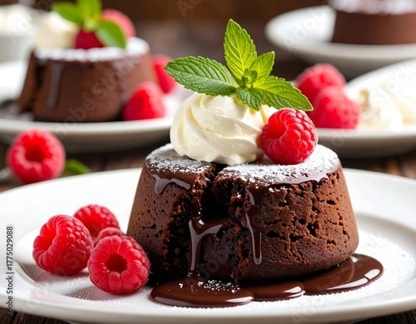 Obraz Chocolate lava cake