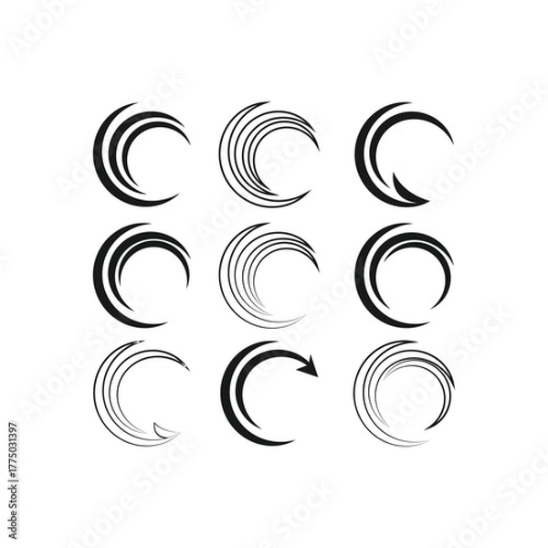 Fototapeta set of abstract vector elements