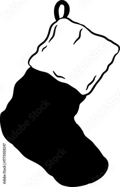 Obraz Hand Drawn Christmas Stocking
