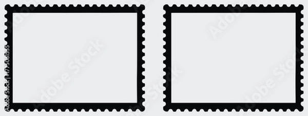 Obraz Postage stamp set. Clean postage stamp template. Postage icon.	
