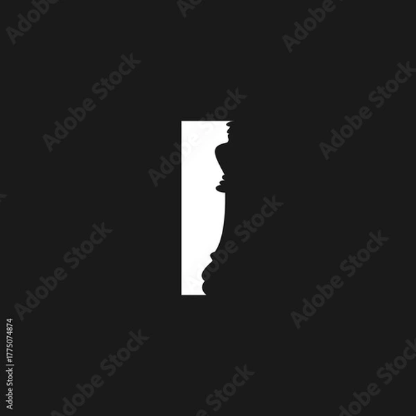 Fototapeta abstract chess queen logo, simple chess design