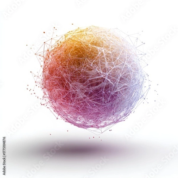 Fototapeta Gradient Spherical Data Mesh