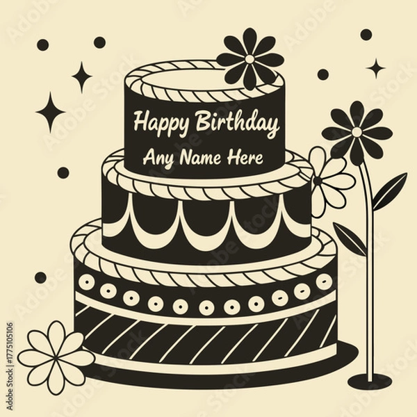 Obraz birthday cake with candles