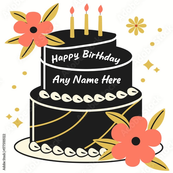 Obraz birthday cake with candles