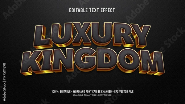 Fototapeta luxury kingdom editable text effect 