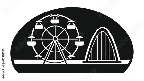 Obraz Amusement Park Rides