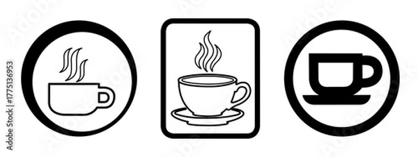 Fototapeta cafe sign vector design set