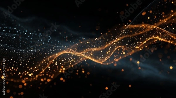 Fototapeta Wide big data background with copy space 