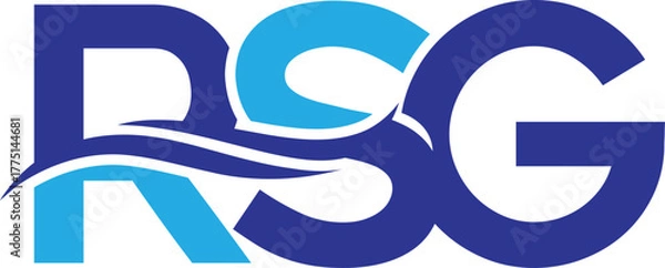 Obraz Water Wave RSG Logo Vector