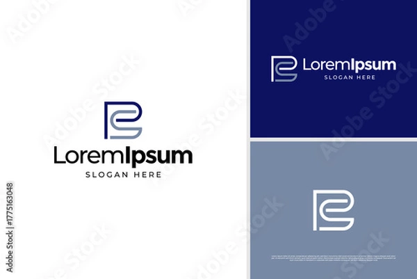 Obraz Minimalist letter B or S icon logo design template