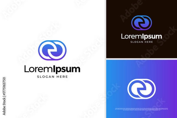 Obraz Chat connect icon logo design template