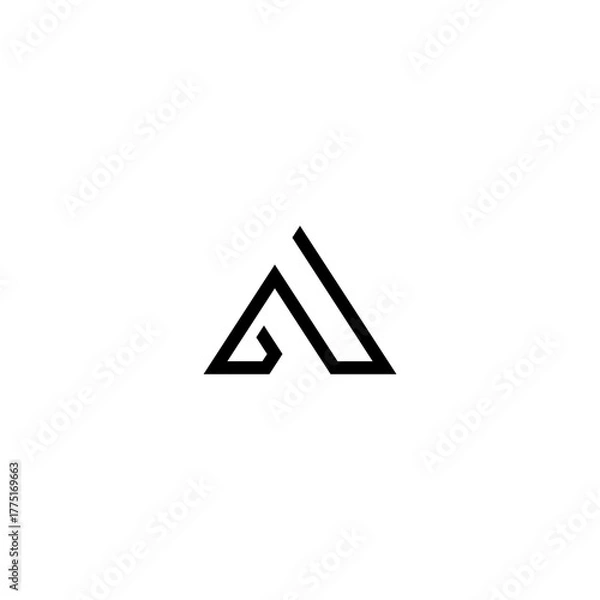 Fototapeta abstract A logo, simple triangle design