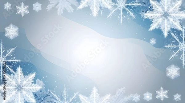 Fototapeta winter background with snowflakes illustration background