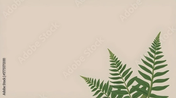Obraz green leaves background illustration background
