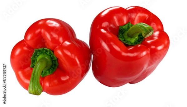 Obraz Hot Carolina Reaper pepper duo composition isolated on transparent background