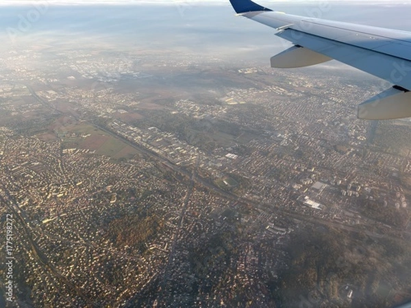 Obraz View from an aeroplane window