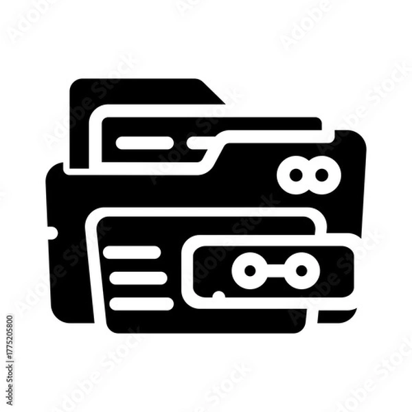 Obraz icon folder link with style glyph