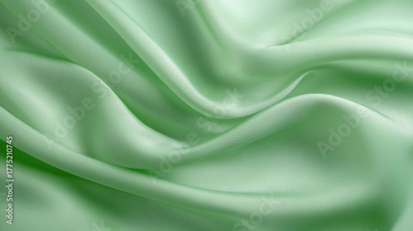 Fototapeta green cloth wave