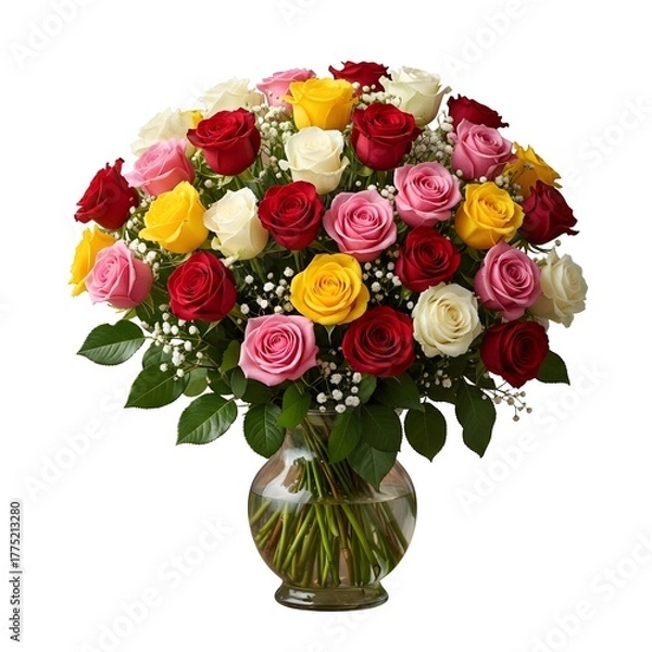 Fototapeta Multi-colored roses full  