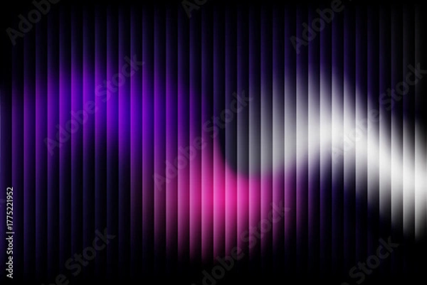 Obraz Purple, pink, white gradients abstract glass effect on a black background
